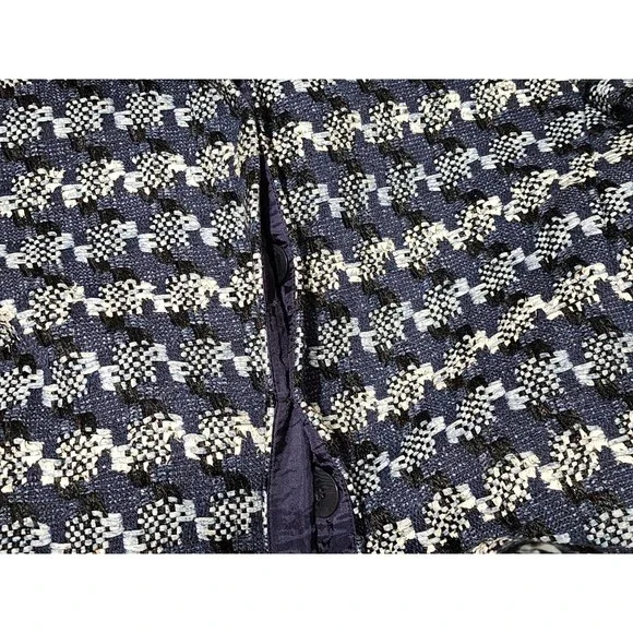 Doncaster Womens Single-Breasted Blazer Jacket Navy Blue Cotton-Silk Blend Sz 10 - Picture 9 of 9